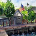 Tuckerton Seaport by Clara Sue Beym in Watercolor