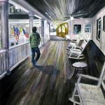 Shawnee Inn Porch by Clara Sue Beym in Watercolor