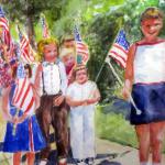 An American Childhood - 1957 by Anna Simmons in Watercolor