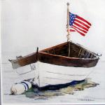 Red, White, And Blue Skies by Linda Werner in Watercolor   Honorable Mention Winner