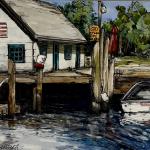 Tuckerton River Crab Shack by Irene Bausmith in Gouache