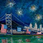 Let Freedom Ring by Dennis Millar in Gouache and Ink