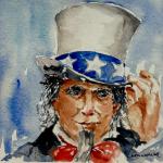 Uncle Sam by Linda Werner in Watercolor