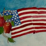 American as Apple Pie by Linda Saladino in Watercolor
