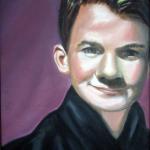 Anthony In Puce by Pat Seeber in Oil