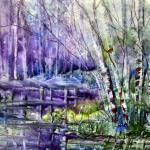 Into the Woods, Watercolor, Christine Calandra